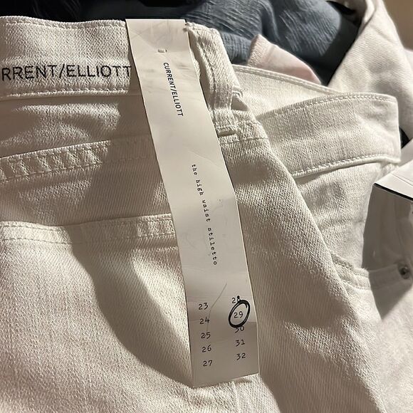 Current/ Elliot High Waist Stiletto White Ripped jeans - Picture 11 of 12